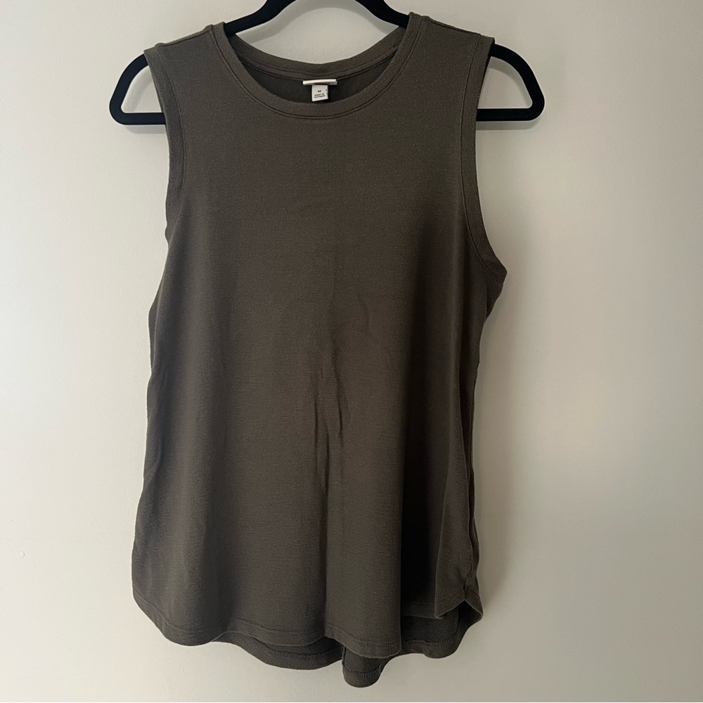 Olive Sleeveless Top